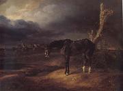 Adam Albrecht A gentleman loose horse on the battlefield of Borodino 1812 France oil painting artist